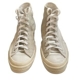Converse All Star Chuck Taylor High Top OffWhite LeatherCanvas Combo Unisex 10.5